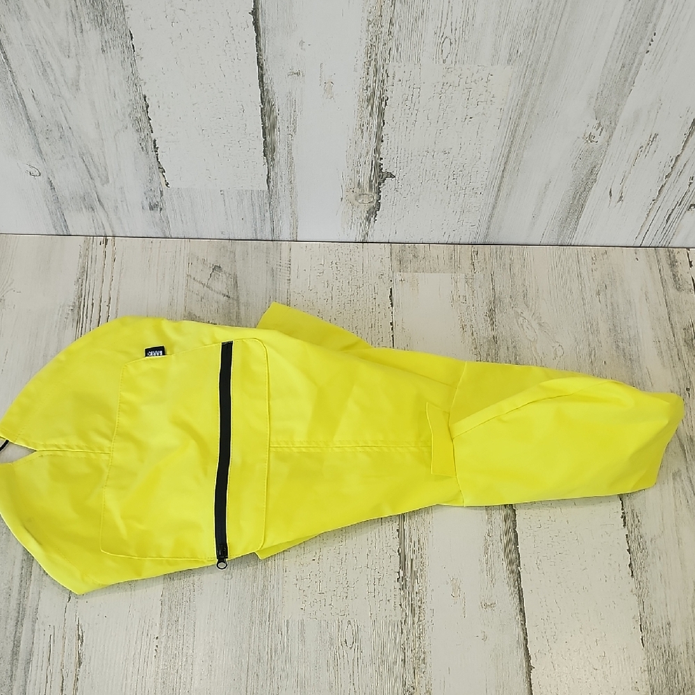 Bark Yellow Dog Raincoat For Small To Medium Dog Zips Up